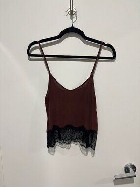Wilfred Silk Crop Top - Size XS